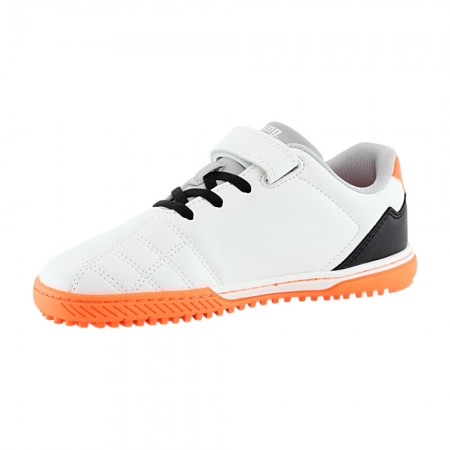 Zapatillas futbol 7 barefoot Mustang free 49323 Blanco-Naranja