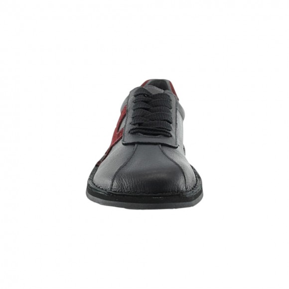 Zapatos barefoot Boston piel Negro-Granate