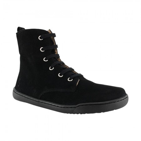 Botas militares barefoot Flexi Nens Forro pelo 9085-X Serraje Negro