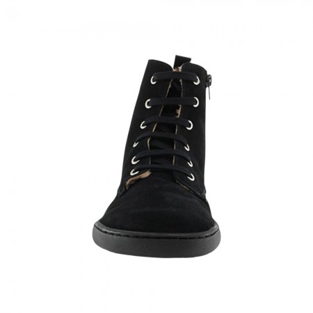 Botas militares barefoot Flexi Nens Forro pelo 9085-X Serraje Negro