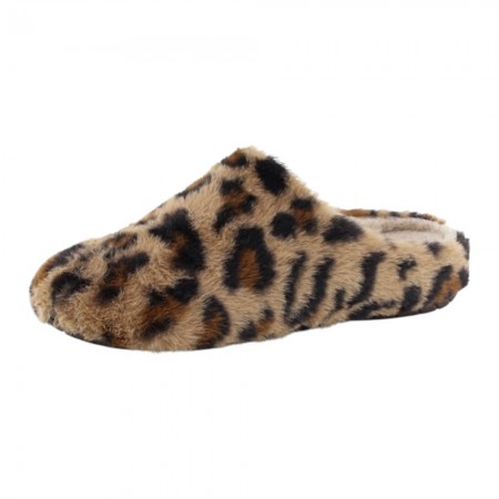 Zapatillas de casa Limone Zueco Leopardo Marrón