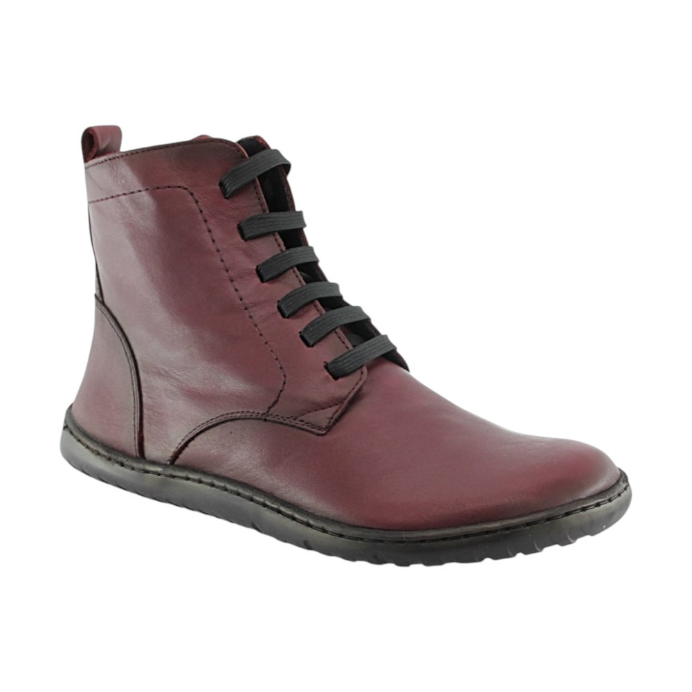 Botines Vivant Barefootc 2750 cordones Burdeos