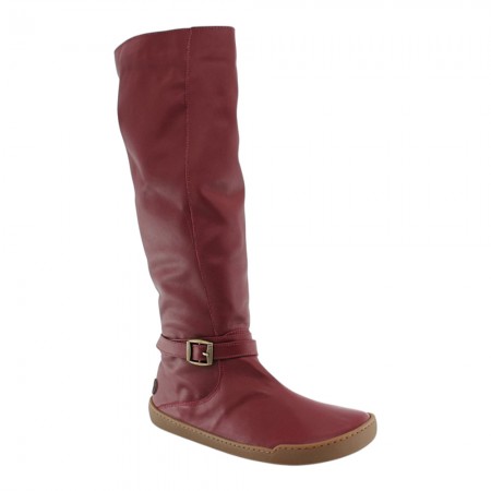 Botas altas barefoot Blandy's Soho Cereza interior borreguito