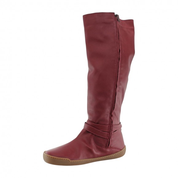 Botas altas barefoot Blandy's Soho Cereza interior borreguito