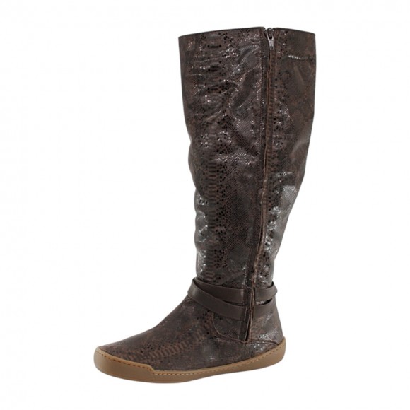 Botas altas barefoot Blandy's Soho Serpiente Marrón
