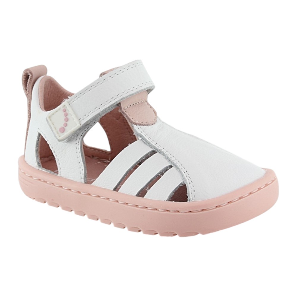 Sandalias respetuosas Blanditos Cuba Blanco-Rosa