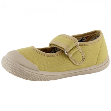 Merceditas de lona barefoot Flexibles Vulladi 8196 Mostaza