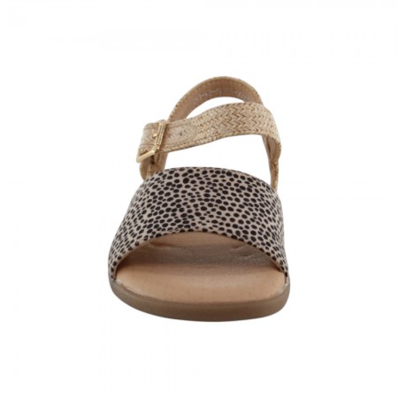 Sandalias veganas barefoot Mustang Maria Puntos Beige