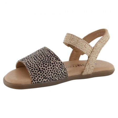 Sandalias veganas barefoot Mustang Maria Puntos Beige