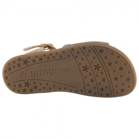 Sandalias veganas barefoot Mustang Maria Puntos Beige