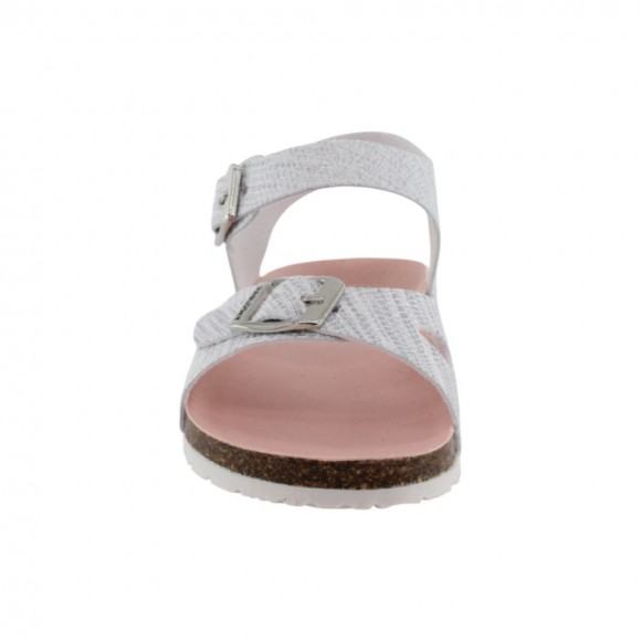 Sandalias bio Pablosky 439903 Blanco-Plata