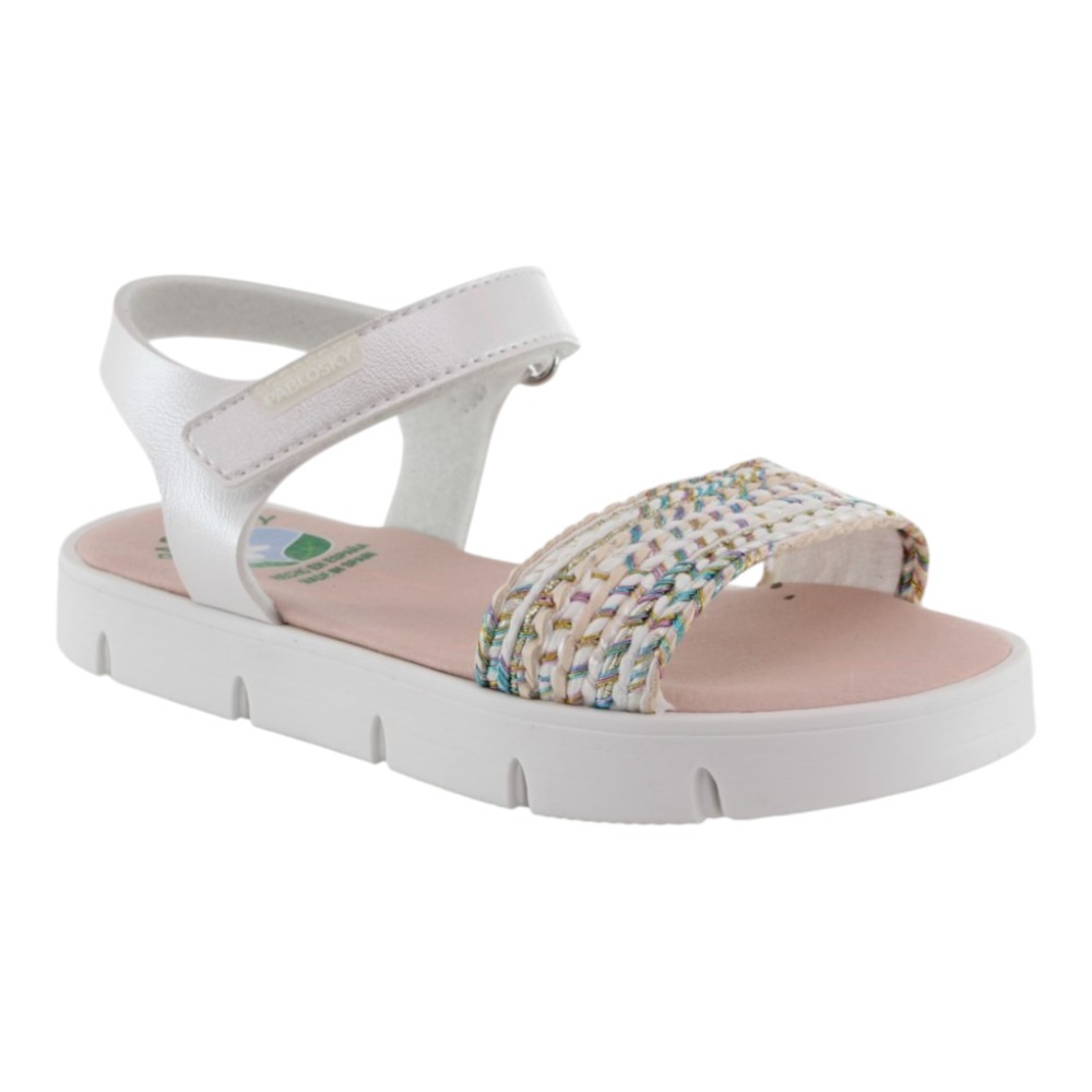 Sandalias Pablosky 447907 metal Blanco