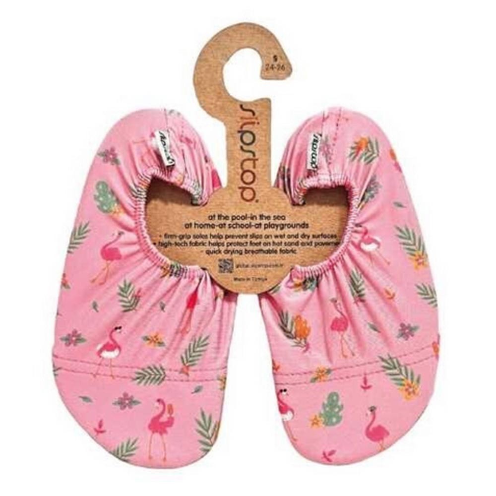 Escarpines barefoot Slip Stop Flamingos Rosa