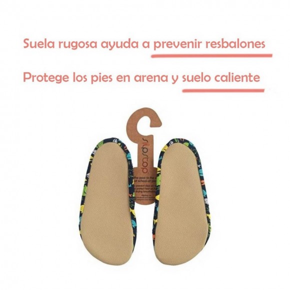 Escarpines barefoot Slip Stop Flamingos Rosa