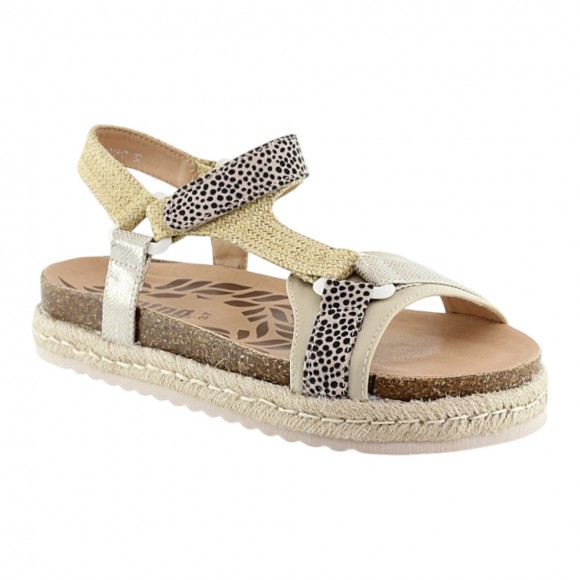 Sandalias de plataforma Mustang 40019 Beige