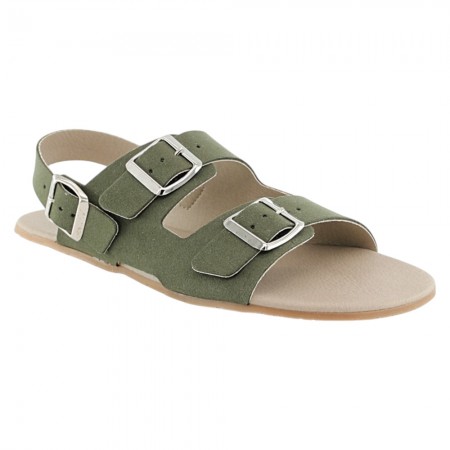 Sandalias barefoot Coqueflex 1560 3 hebillas Kaki