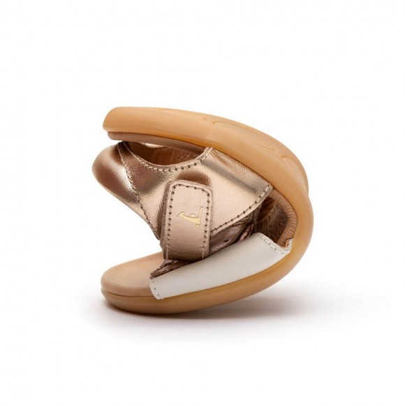Sandalias barefoot Tip Toey Joey Toucan Beige-Oro