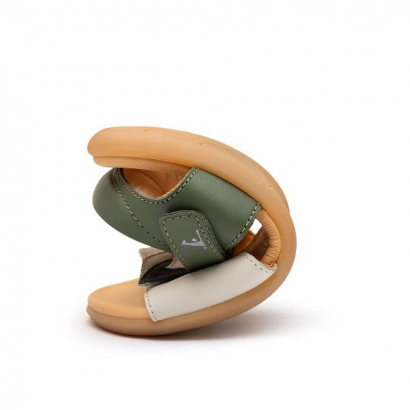 Sandalias barefoot Tip Toey Joey Toucan Beige-Verde