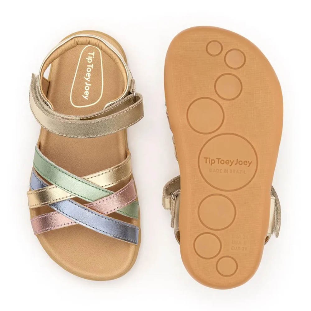 Sandalias barefoot Tip Toey Joey Criss Cross Multicolor Metal