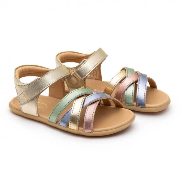 Sandalias barefoot Tip Toey Joey Criss Cross Multicolor Metal