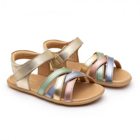 Sandalias barefoot Tip Toey Joey Criss Cross Multicolor Metal