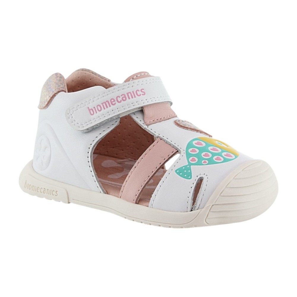 Sandalias Biomecanics 262108 Blanco-Rosa