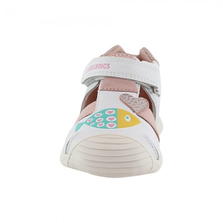 Sandalias Biomecanics 262108 Blanco-Rosa