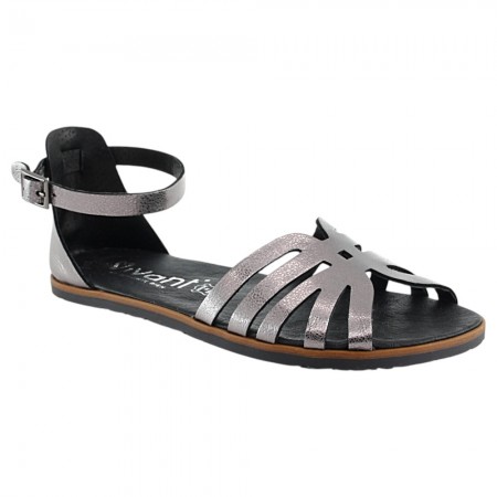 Sandalias barefoot Vivant Helia Metal Acero
