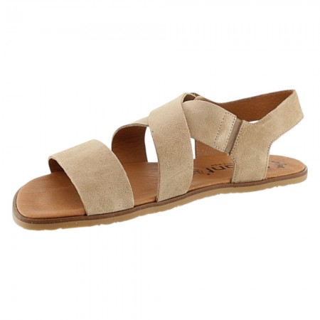 Sandalias barefoot Vivant Lino Camello