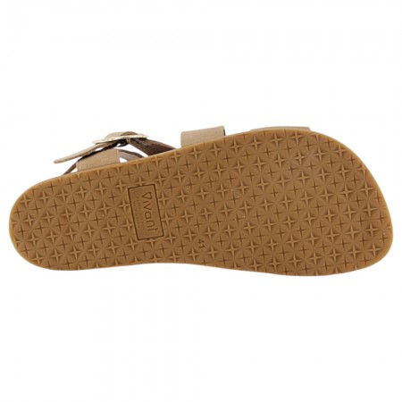 Sandalias barefoot Vivant Lino Camello