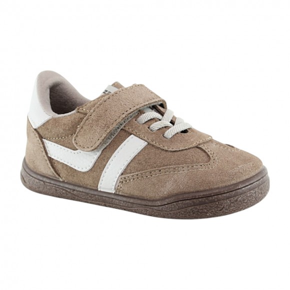 Zapatos barefoot ZapyFlex Dpto Velcro y elástico marrón