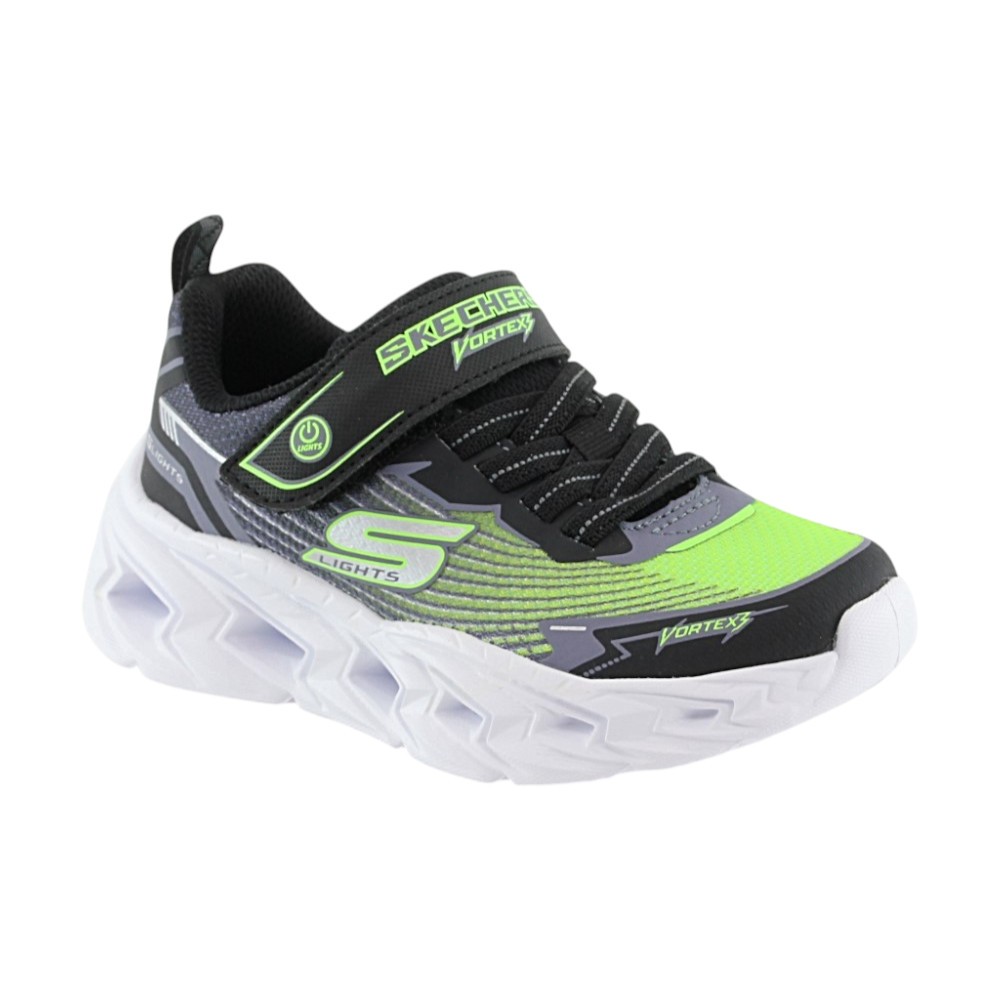 Zapatillas con luces Skechers Vortex 3.0 Negro-Lima