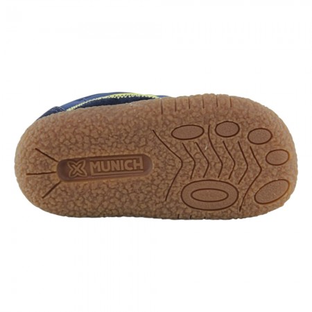 Zapatillas barefoot Munich Baby Koda Azul-Amarillo