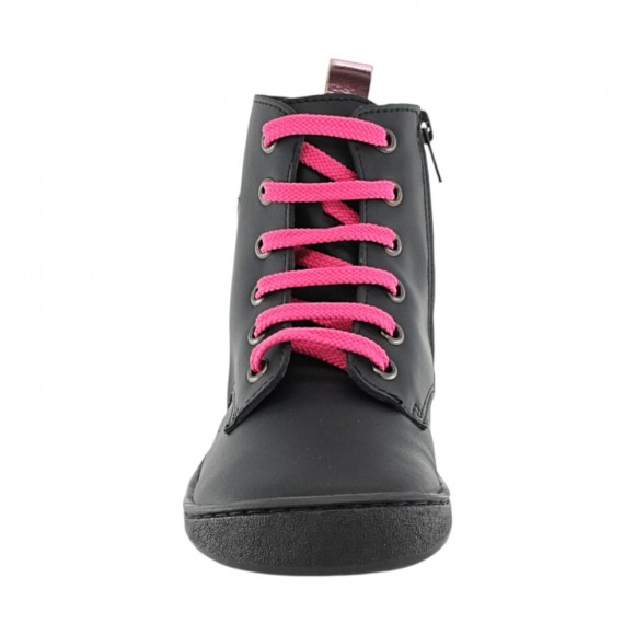 Botines barefoot Flexi Nens 9086-R Negro estrella rosa