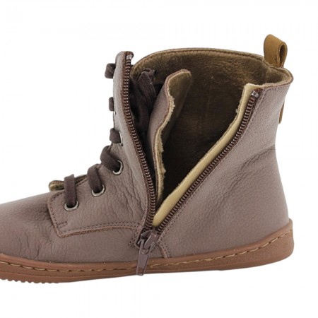 Botines barefoot Flexi Nens 9087-R Tabaco forro térmico