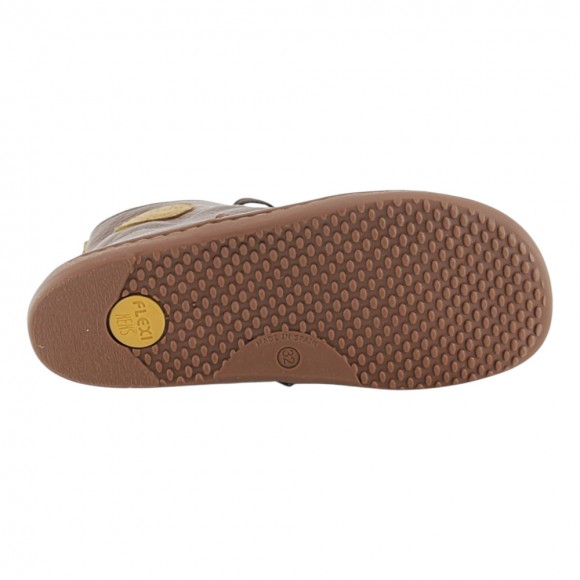 Botines barefoot Flexi Nens 9087-R Tabaco forro térmico