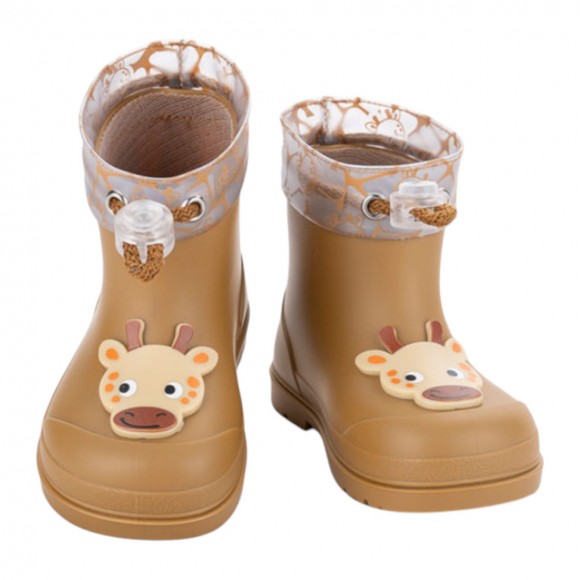 Botas de agua barefoot Mendi Jirafa Mostaza
