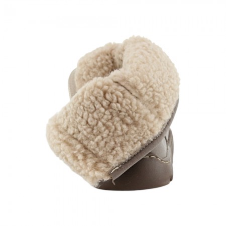 Bota barefoot Andanines Taupe-Leopardo borrego interior