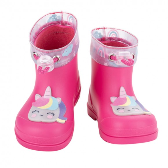 Botas de agua barefoot Mendi Unicornio Fucsia