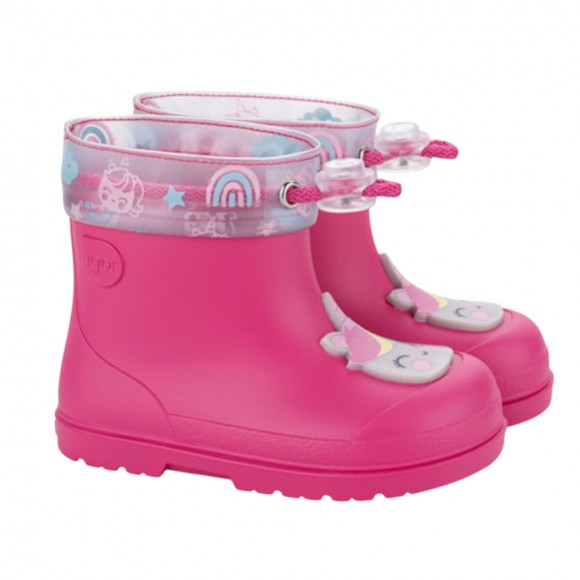 Botas de agua barefoot Mendi Unicornio Fucsia