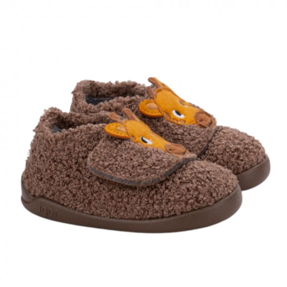 Zapatillas de casa barefoot Igor Homie Jirafa Marrón
