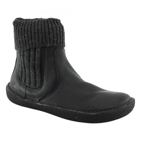 Botines barefoot El Naturalista Alpine Grass Tami Black calcetin