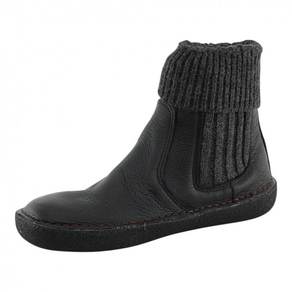 Botines barefoot El Naturalista Alpine Grass Tami Black calcetin