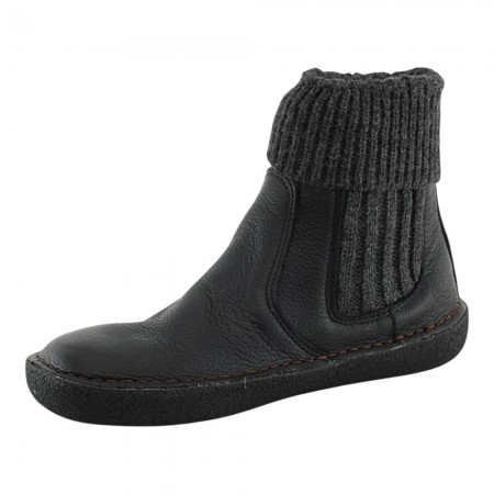 Botines barefoot El Naturalista Alpine Grass Tami Black calcetin